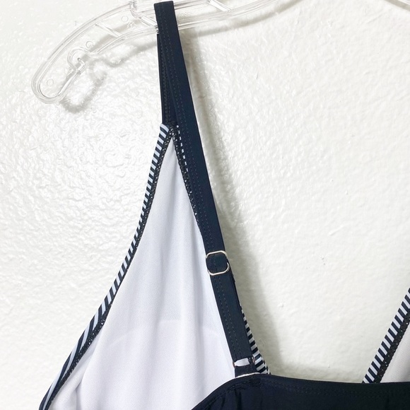 B2PRITY Black Striped One Piece Women XL Swimsuit - Picture 3 of 4